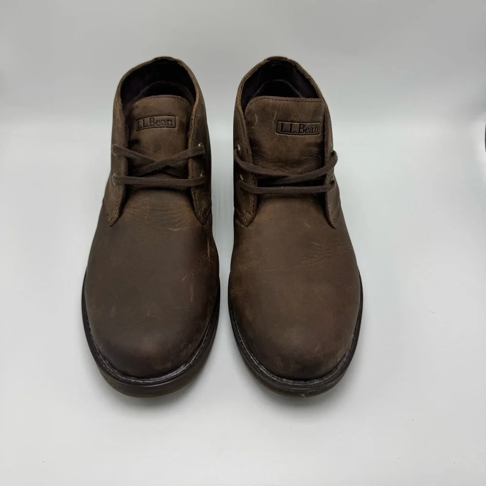 L.L.Bean Stonington Chukka Boots Men’s 11.5 Brown Oiled Leather 511441 Desert